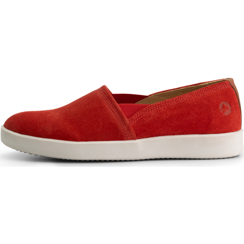 Chaussures Femme Slip ons Travelin' Tours Suede Rouge