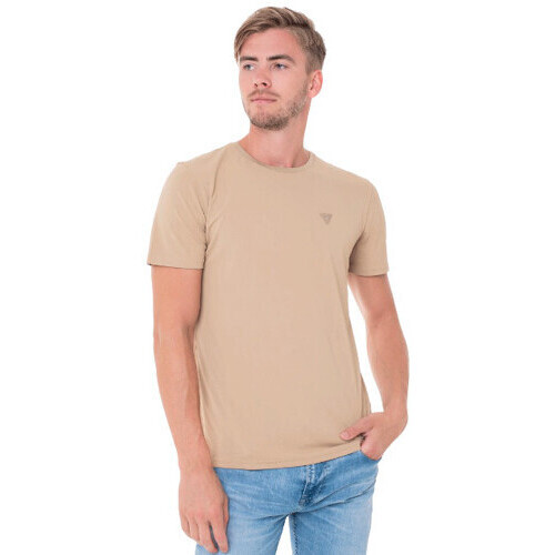 Vêtements Homme Débardeurs / T-shirts sans manche Guess Tee shirt homme  beige M3YI45KBS60 - XS Beige