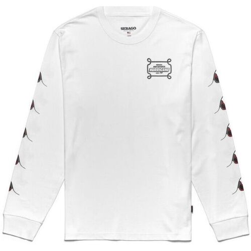 Vêtements T-shirts manches longues Sebago T-shirt Roxbury Hurricane White Natural Blanc