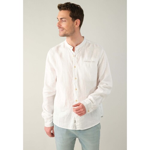 Vêtements Homme Chemises manches longues Deeluxe Chemise OASIS Blanc