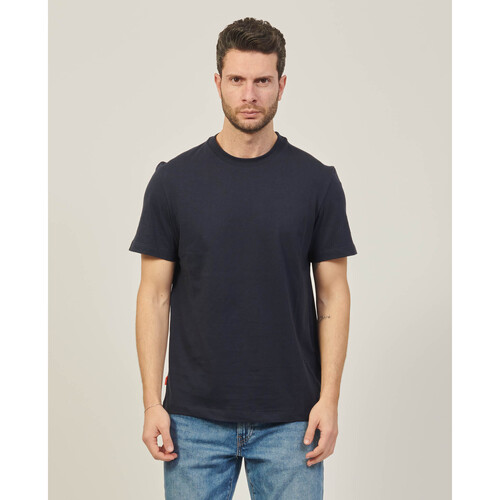 Vêtements Homme Nae Vegan Shoes Suns T-shirt homme coupe classique  avec logo sur la manche Bleu