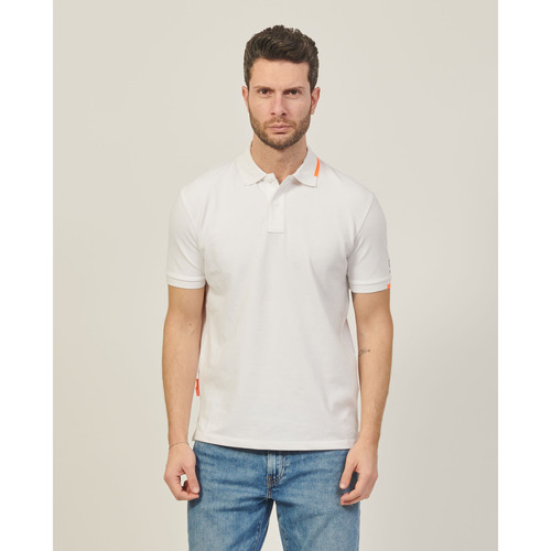Vêtements Homme T-shirts & Polos Suns Polo homme  en piqué de coton Blanc