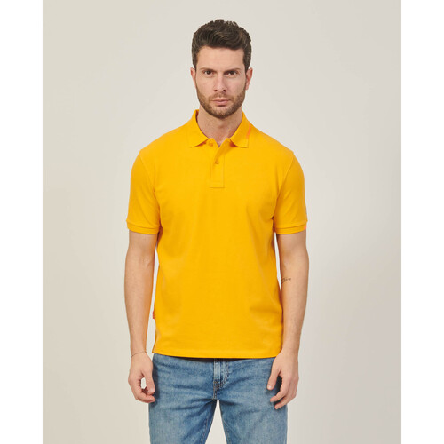 Vêtements Homme T-shirts & Polos Suns Polo homme  en tissu technique stretch Orange
