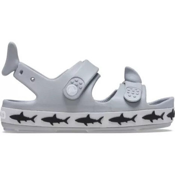 tongs enfant crocs  sandale  crocband cruiser shark gris clair 