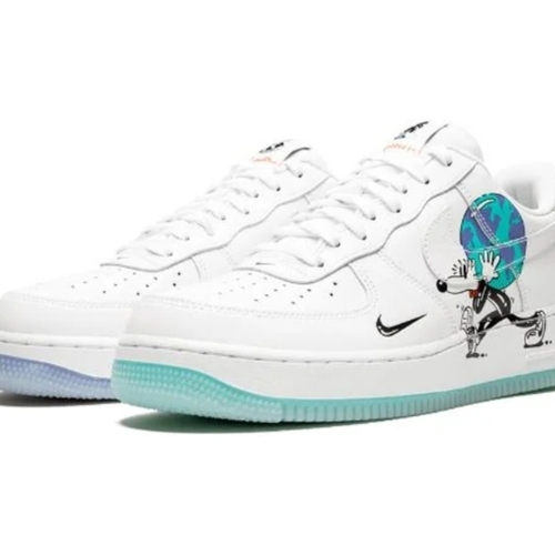 Chaussures Femme Baskets basses Nike Nike Air Force 1 Flyleather Steve Harrington Earth Day Blanc
