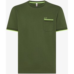 Vêtements Homme T-shirts manches courtes Sun68 T34124 T-Shirt/Polo homme Vert
