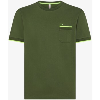 Vêtements Homme T-shirts manches courtes Sun68 T34124 T-Shirt/Polo belts homme Vert