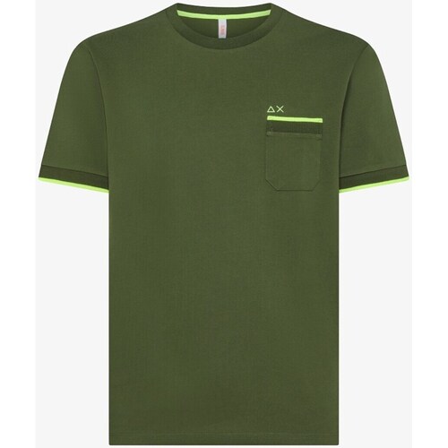 Vêtements Homme T-shirts manches courtes Sun68 T34124 T-Shirt/Polo homme Vert