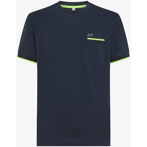 Vêtements Homme T-shirts manches courtes Sun68 T34124 T-Shirt/Polo belts homme Bleu