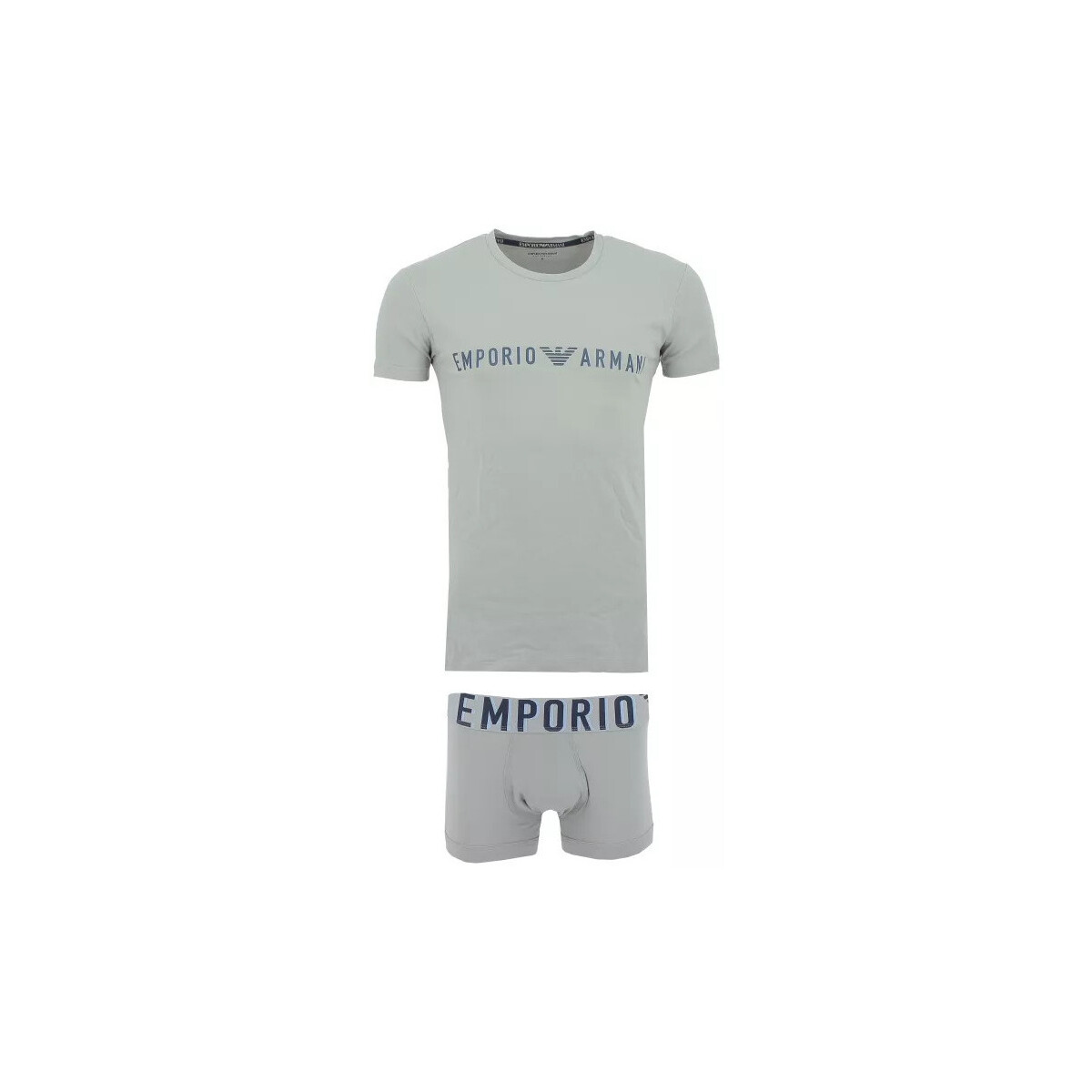 Vêtements Homme T-shirts manches courtes Ea7 Emporio Armani Ensemble Tee Shirt et Boxer Gris