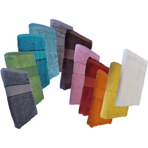 Maison & Déco Serviettes et gants de toilette M'dco Lot de 10 serviettes invit Multicolore