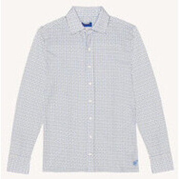 Vêtements Homme Chemises manches longues Les Garcons Faciles Chemise coton motif bleu-047482 Bleu