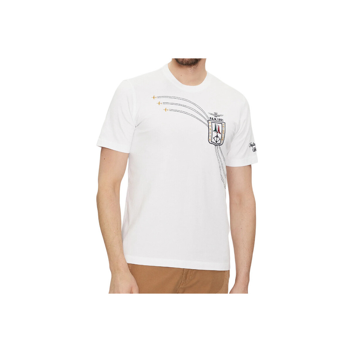 Vêtements Homme T-shirts manches courtes Aeronautica Militare TS2242J592 Blanc