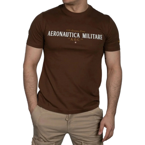 Vêtements Homme T-shirts manches courtes Aeronautica Militare TS2228J634 Marron