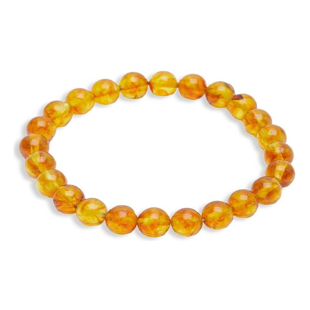 Montres & Bijoux Femme Bracelets Karma Yoga Shop Bracelet écologique “Rayons Solaires” en Ambre jaune 