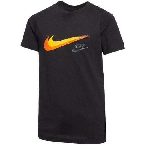 Vêtements Garçon T-shirts navys courtes Nike B nsw si ss tee Noir