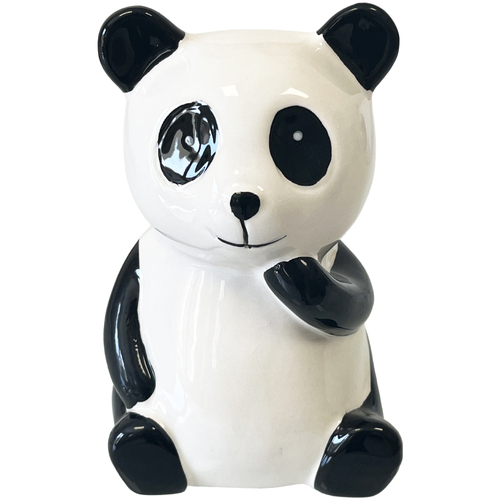 Maison & Déco Oreillers / Traversins Faye Tirelire panda en céramique 16 cm Noir