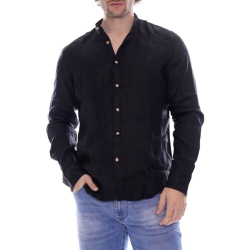 Vêtements Homme Chemises manches longues Yes Zee C512-UP00 Noir