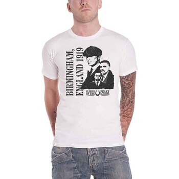 Vêtements T-shirts manches longues Peaky Blinders England 1919 Blanc