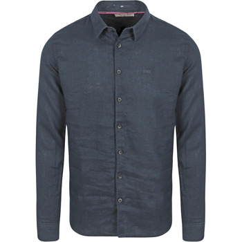 chemise no excess  shirt linen navy 