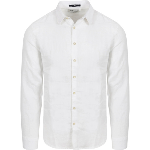 Vêtements Homme Chemises manches longues No Excess Shirt Linen Blanche Blanc