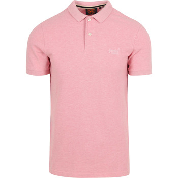 Vêtements Homme T-shirts & Polos Superdry Poloshirt Classique Melange Rose Rose