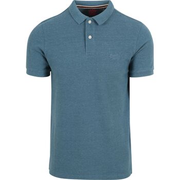 Vêtements Homme T-shirts & Polos Superdry Poloshirt Classique Melange Bleu Bleu