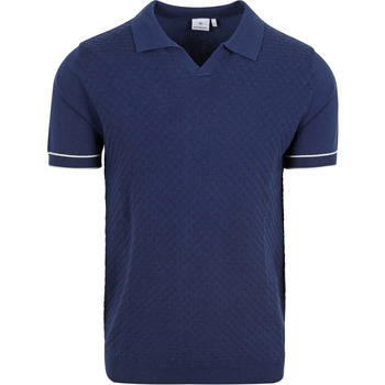 Vêtements Homme T-shirts & Polos Blue Industry Knitted Poloshirt Riva Marine Bleu