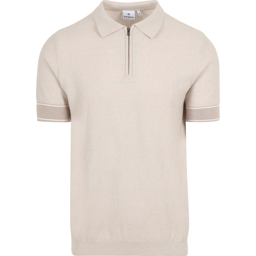 Vêtements Homme T-shirt Rayures Marine Blue Industry Knitted Polo M18 Structure Beige Beige