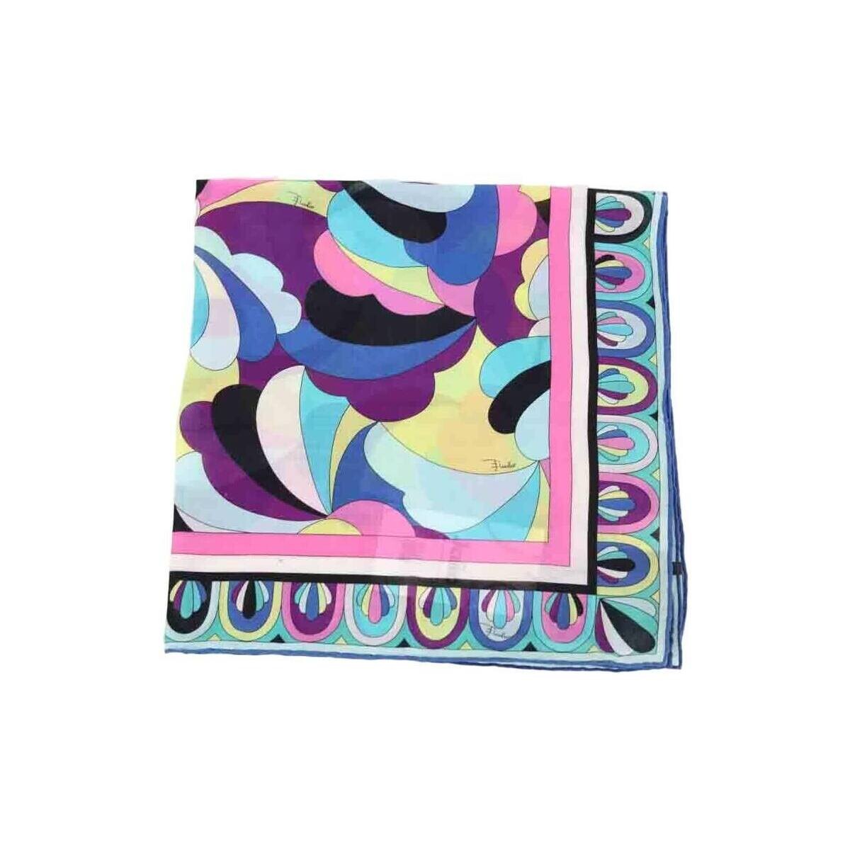 Accessoires textile Femme Echarpes / Etoles / Foulards Emilio Pucci Carré en coton Multicolore