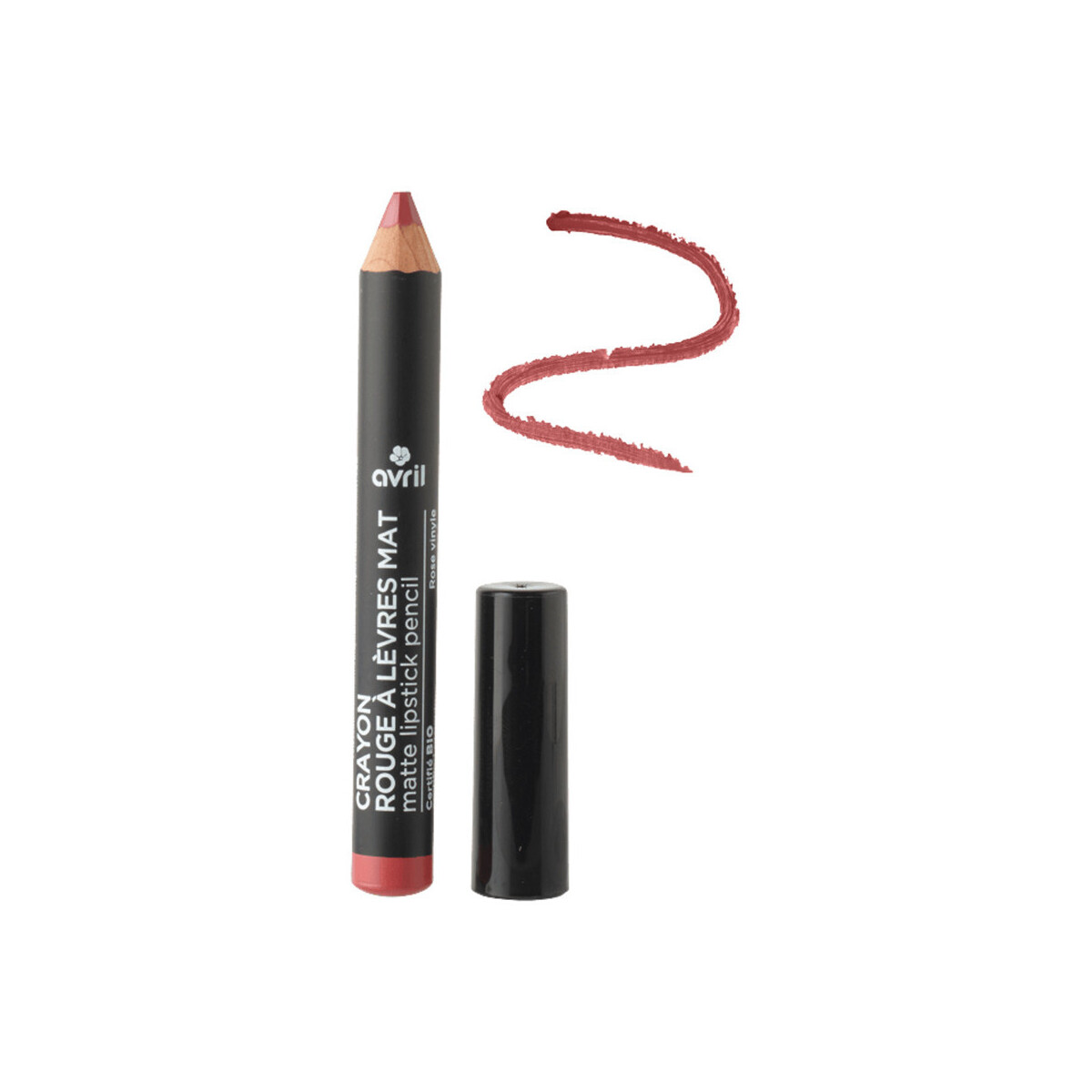 Beauté Femme Rouges à lèvres Avril Crayon Rouge à Lèvres Mat Certifié Bio Rose