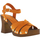 Chaussures Femme Sandales et Nu-pieds Coco & Abricot Nu-pieds cuir talon décroché haut Orange