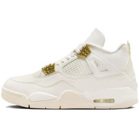 Chaussures vapormax Baskets mode Nike braids AIR JORDAN 4 SAIL METALLIC GOLD Blanc