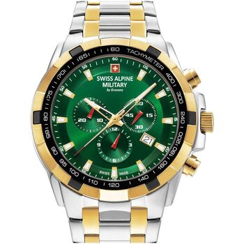 Swiss Military 7053.9135 Homme Montres Analogiques Swiss Alpine Military Swiss Military 7043.9144, Quartz, 47mm, 10ATM Doré