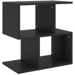 Table de chevet noir 50x30x51,5 cm bois d'ingénierie