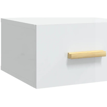 Maison & Déco Tables de chevet Maison D'home Table de chevet murale blanc brillant 35x35x20 cm Blanc