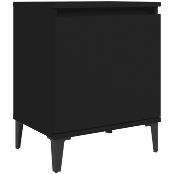Maison & Déco Tables de chevet Maison D'home Table de chevet avec pieds en métal noir 40x30x50 cm Noir