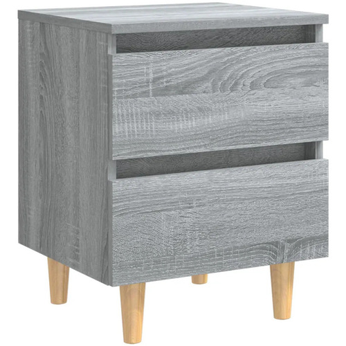 Maison & Déco Tables de chevet Maison D'home Table de chevet avec pieds en bois Sonoma gris 40x35x50 cm Gris