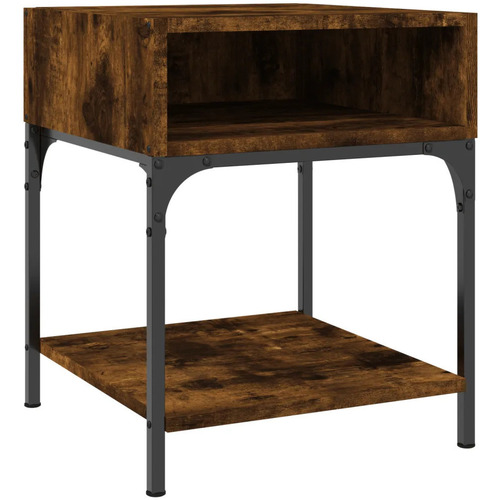 Maison & Déco Tables de chevet Maison D'home Table de chevet chêne fumé 40x41x50 cm bois d'ingénierie Marron