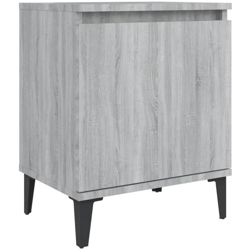 Maison & Déco Tables de chevet Maison D'home Table de chevet avec pieds en métal Sonoma gris 40x30x50 cm Gris