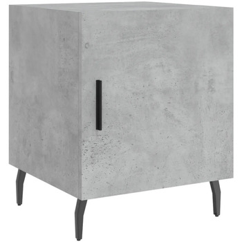 Maison D'home Table de chevet gris béton 40x40x50 cm bois d’ingénierie Gris