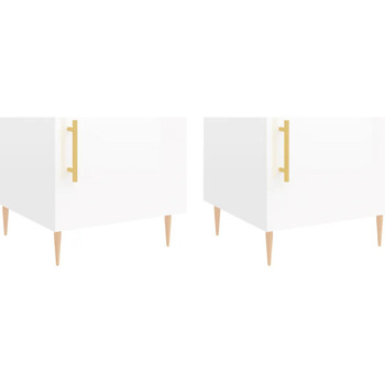 Maison & Déco Tables de chevet Maison D'home Tables de chevet 2 pcs blanc brillant 40x40x50 cm Blanc