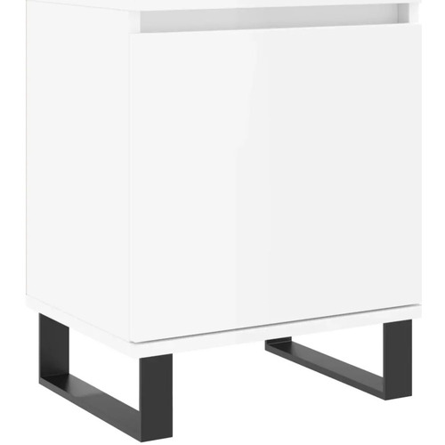 Maison & Déco Tables de chevet Maison D'home Table de chevet blanc brillant 40x30x50 cm bois d’ingénierie Blanc
