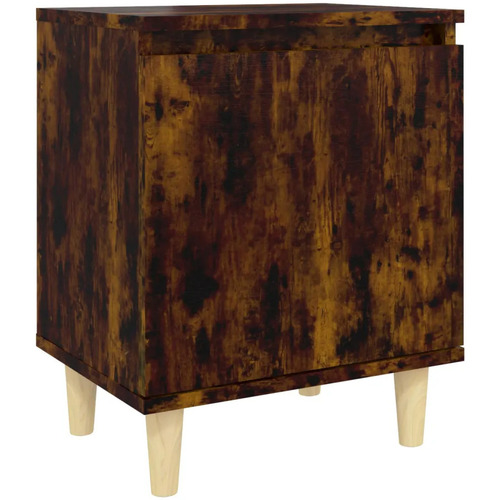 Maison & Déco Tables de chevet Maison D'home Table de chevet avec pieds en bois Chêne fumé 40x30x50 cm Marron