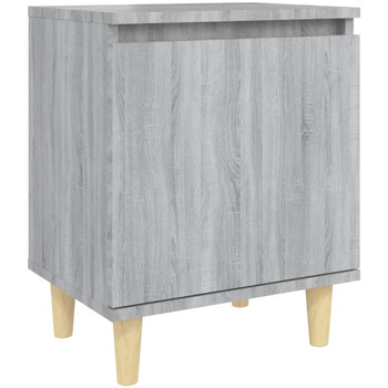 Maison D'home Table de chevet avec pieds en bois Sonoma gris 40x30x50 cm Gris
