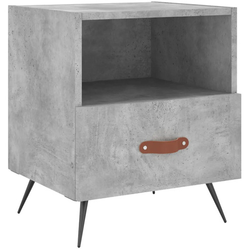 Maison & Déco Tables de chevet Maison D'home Table de chevet gris béton 40x35x47,5 cm bois d’ingénierie Gris