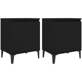 Maison & Déco Tables de chevet Maison D'home Tables de chevet avec pieds en métal noir 40x30x50 cm Noir