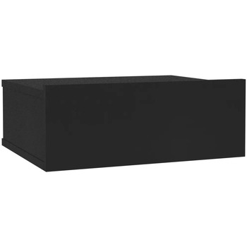 Maison D'home Table de chevet flottante noir 40x30x15 cm Bois d'ingénierie Noir