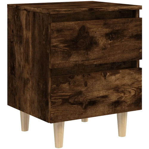 Maison & Déco Tables de chevet Maison D'home Table de chevet avec pieds en bois Chêne fumé 40x35x50 cm Marron