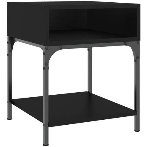 Maison & Déco Tables de chevet Maison D'home Table de chevet noir 40x41x50 cm bois d’ingénierie Noir